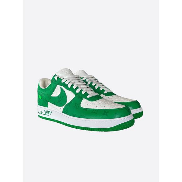 Louis Vuitton Nike Green & White Monogram Air Force 1 - Picture 6 of 9